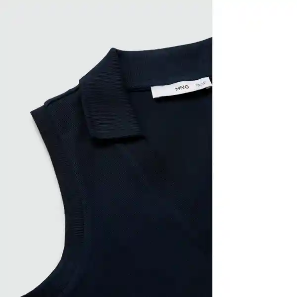 Camisa Polo Polo-h Navy Talla L Mujer Mango