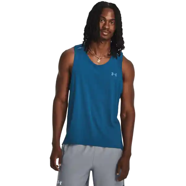 Under Armour Polera Iso-Chill Laser Sing Hombre Azul Talla LG