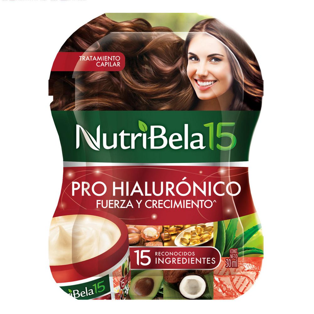 Nutribela Tratamiento 15 Pro Hialuronico Fuerza y Crecimiento 30 ml