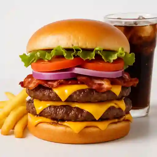 Combo 2 Hamburguesa Doble	