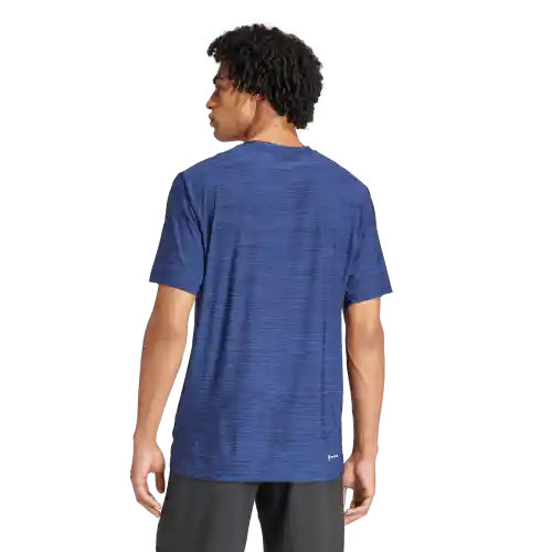 Adidas Camiseta Stretch Manga Corta Hombre Azul T XL