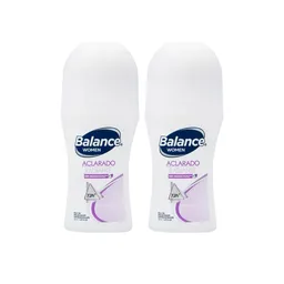 Desodorante Balance Roll-On Aclarado Radiante 2x50ml Mujer