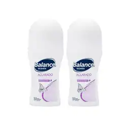 Desodorante Balance Roll On Aclarado Radiante Mujer 2x50Ml