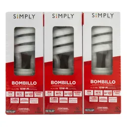 Bombillo Ahorrador Espiral T3 Blanco