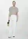 Camiseta Lint Gris Claro Vigoré Talla M Mujer Mango
