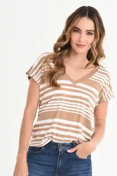 Ragged Camiseta Jordanna Color Beige Medio Talla S