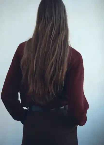 Jersey Laia Vino Talla XS Mujer Mango