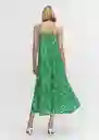 Vestido Gari Verde Talla L Mujer Mango