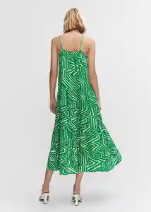 Vestido Gari Verde Talla L Mujer Mango