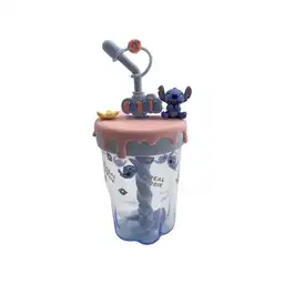 Vaso Plástico Pitillo Stitch Serie Stitch Dinner Party Miniso