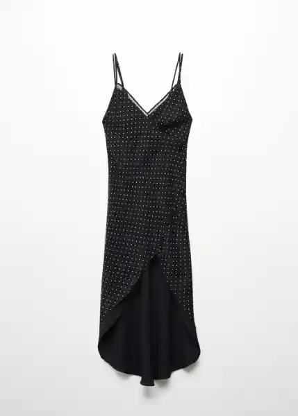 Vestido Lindisim Negro Talla L Mujer Mango