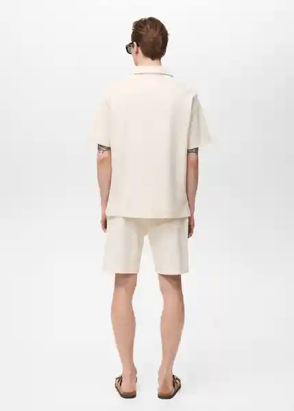 Camiseta Polo Xavi Crudo Talla M Hombre Mango