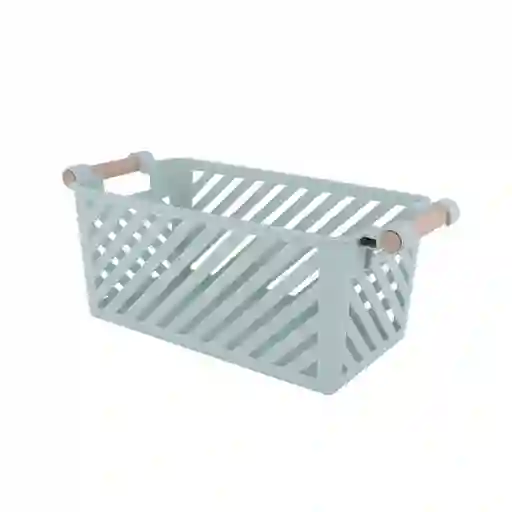 Organizador Plástico Cesta Almacenamiento Apilable Verde Miniso