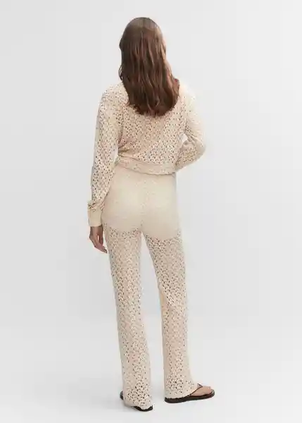 Pantalón Elena Crudo Talla S Mujer Mango