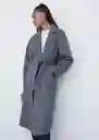 Abrigo Batin Gris Talla XL Mujer Mango