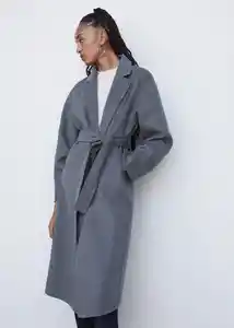 Abrigo Batin Gris Talla XL Mujer Mango