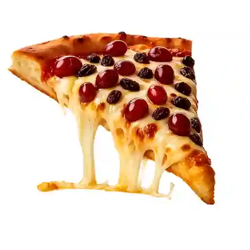 Porción de pizza tropical