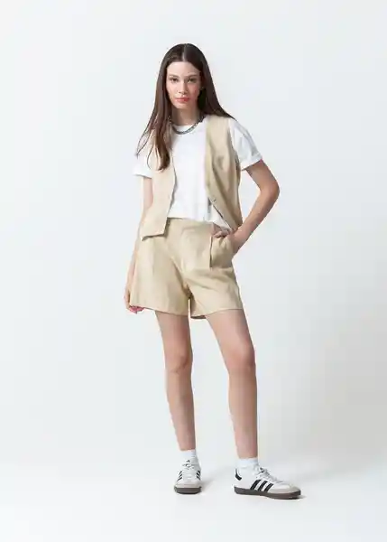 Short Caroline Beige Arido Claro Mujer Talla 10 559F303