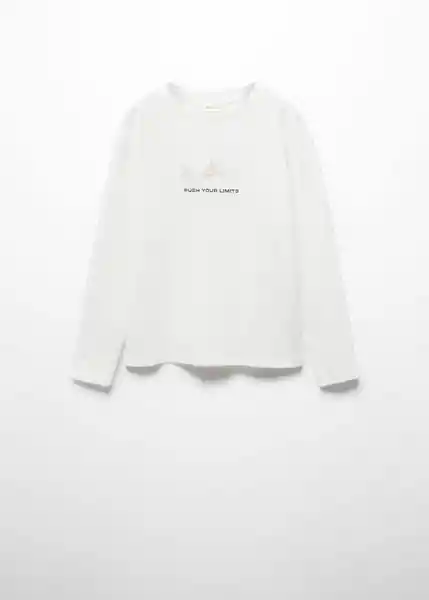 Camiseta Limits Off White Talla 06 Niños Mango