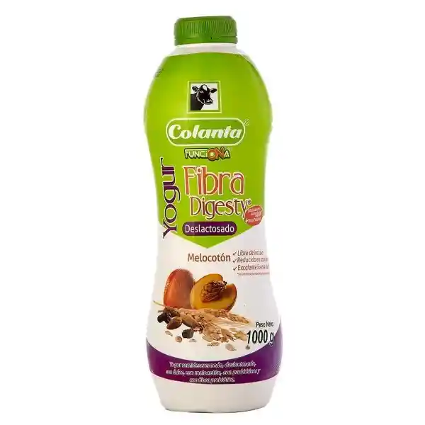 Colanta Yogurt Fibra Digesty Melocotón