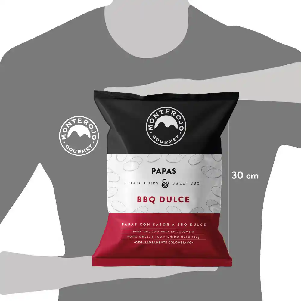 Monte Rojo Papas Bbq Dulce 100 gr