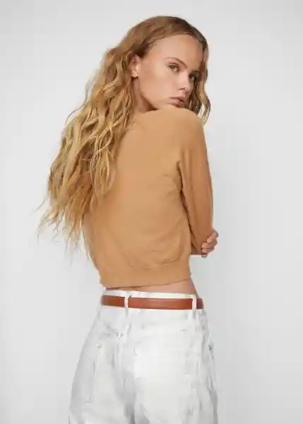 Jersey Percebe Camel Talla M Mujer Mango