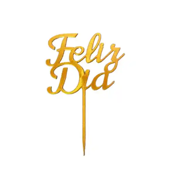 El Tío Adorno Topper Feliz Día Dorado