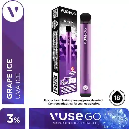 Vuse Go - 500 Puff* Grape Ice (3% - 34Mg)