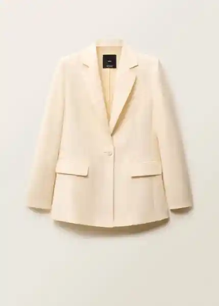 Blazer Americana Brera Vainilla Talla S Mujer Mango