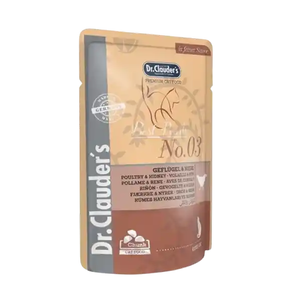 Dr. Clauder's Alimento Humedo Para Gato Aves de Corral & Riñon 100 g