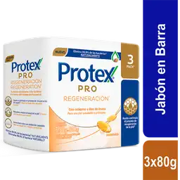 Protex Jabón Antibacterial Pro Regeneración Barra x3