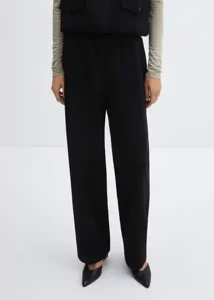 Pantalón Garro Negro Talla 18 Mujer Mango