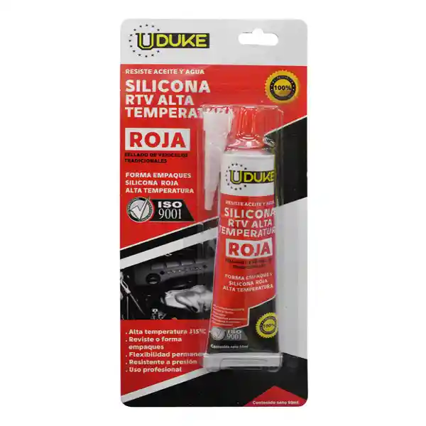 Uduke Silicona Rtv Alta Temperatura Roja 50 mL HT80123