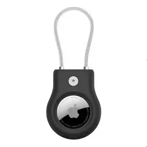 Belkin Llavero Premium Guaya de Seguridad Para Airtag Negro