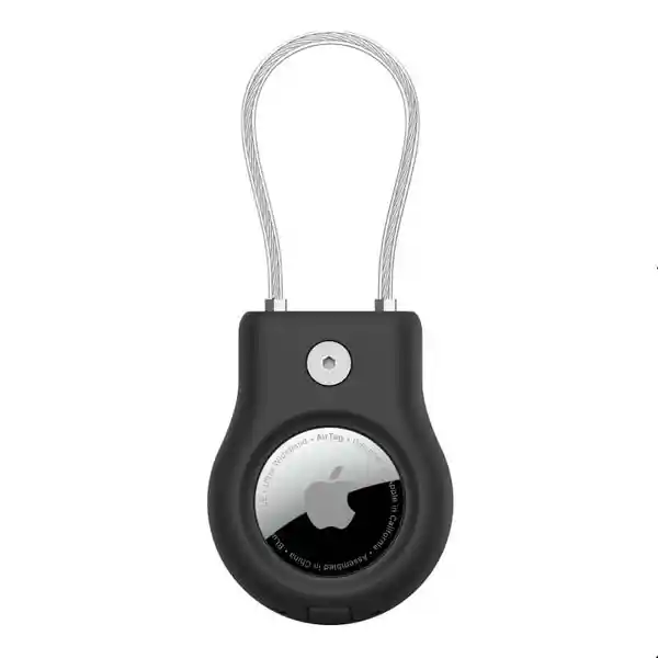 Belkin Llavero Premium Guaya de Seguridad Para Airtag Negro