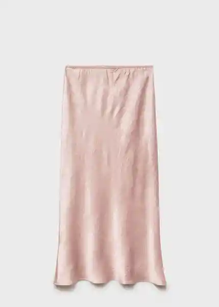 Falda Raida Rosa Pastel Talla M Mujer Mango