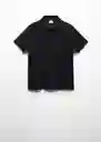 Camiseta Polo Arenarib Negro Talla S Hombre Mango