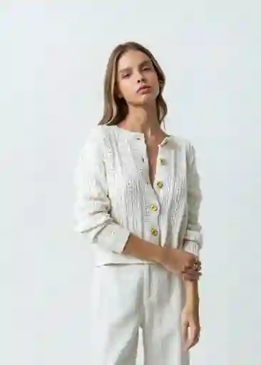 Suéter Tejido Mujer Crudo Abedul L 582G014 Naf Naf