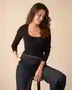 Suéter Tejido Negro Puro Ultraoscuro Talla M 461G207 Esprit