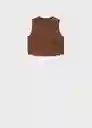 Top Adrian Marrón Talla M Mujer Mango