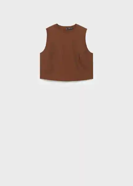 Top Adrian Marrón Talla M Mujer Mango