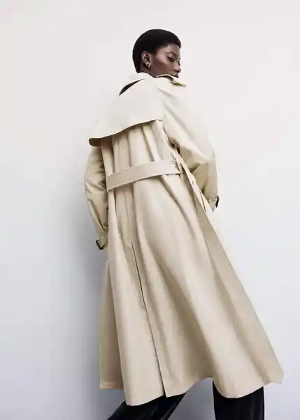Abrigo Trench June Piedra Talla L Mujer Mango