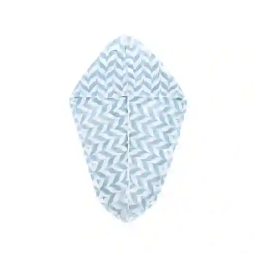 Toalla Para el Cabello Jacquard Azul Claro Miniso