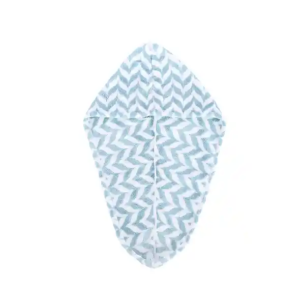 Toalla Para el Cabello Jacquard Azul Claro Miniso