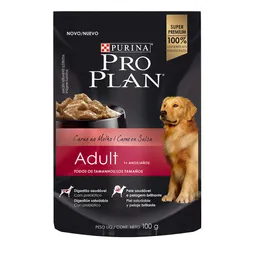 8 x Pro Plan Alimento Humedo Para Perro Adulto Carne en Salsa