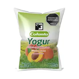 Colanta Yogur Entero Melocotonbolsa X 900 G