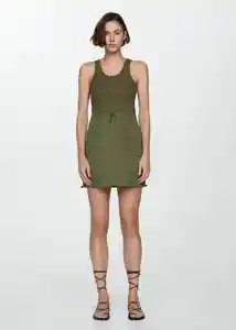 Vestido Morrone Khaki Talla XS Mujer Mango