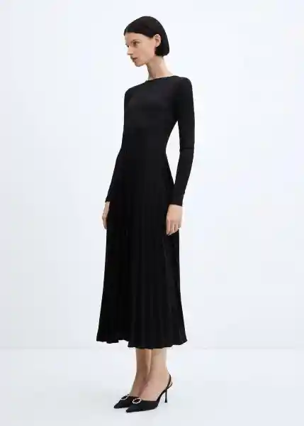 Vestido Caldera-A Negro L Mujer Mango