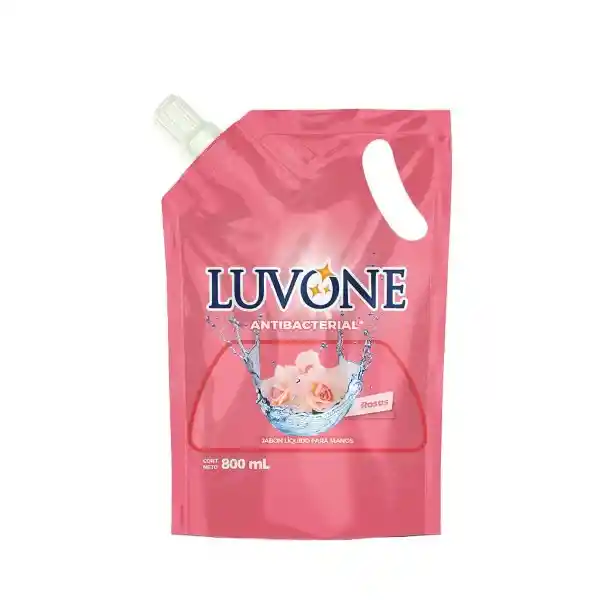 Luvone Jabón Líquido Manos Antibacterial Rosas