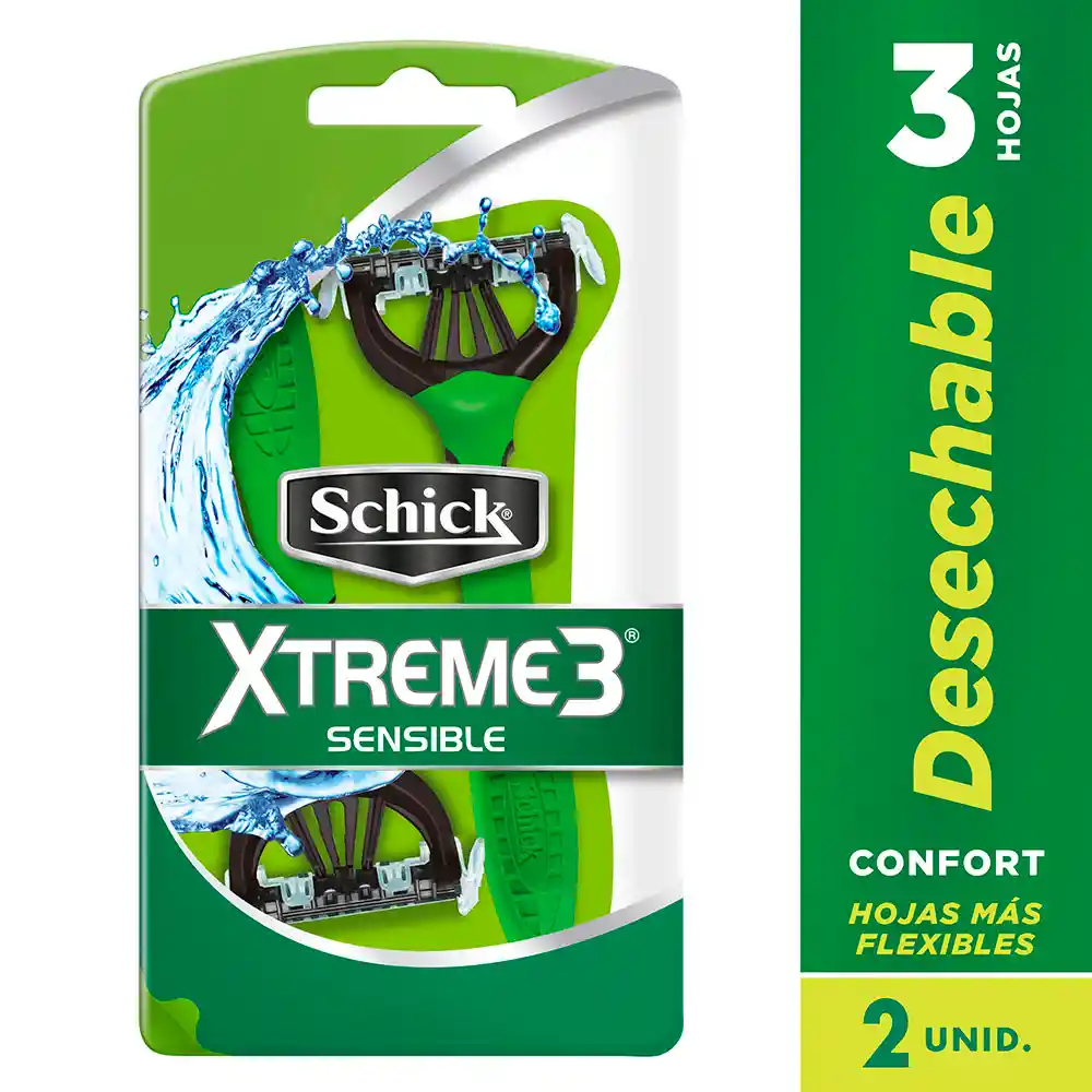 Schick Maquina de Afeitar Xtreme 3 Piel Sensible